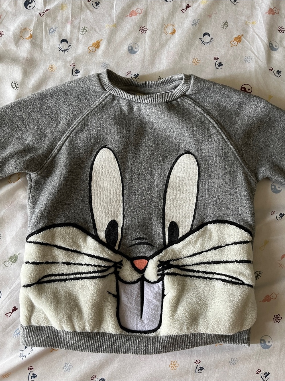 Zara x Looney Tunes Grey Bugs Bunny Pullover Sweatshirt for Kids 12-18M